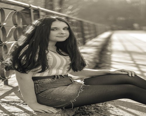 Sepia portrait of a woman
